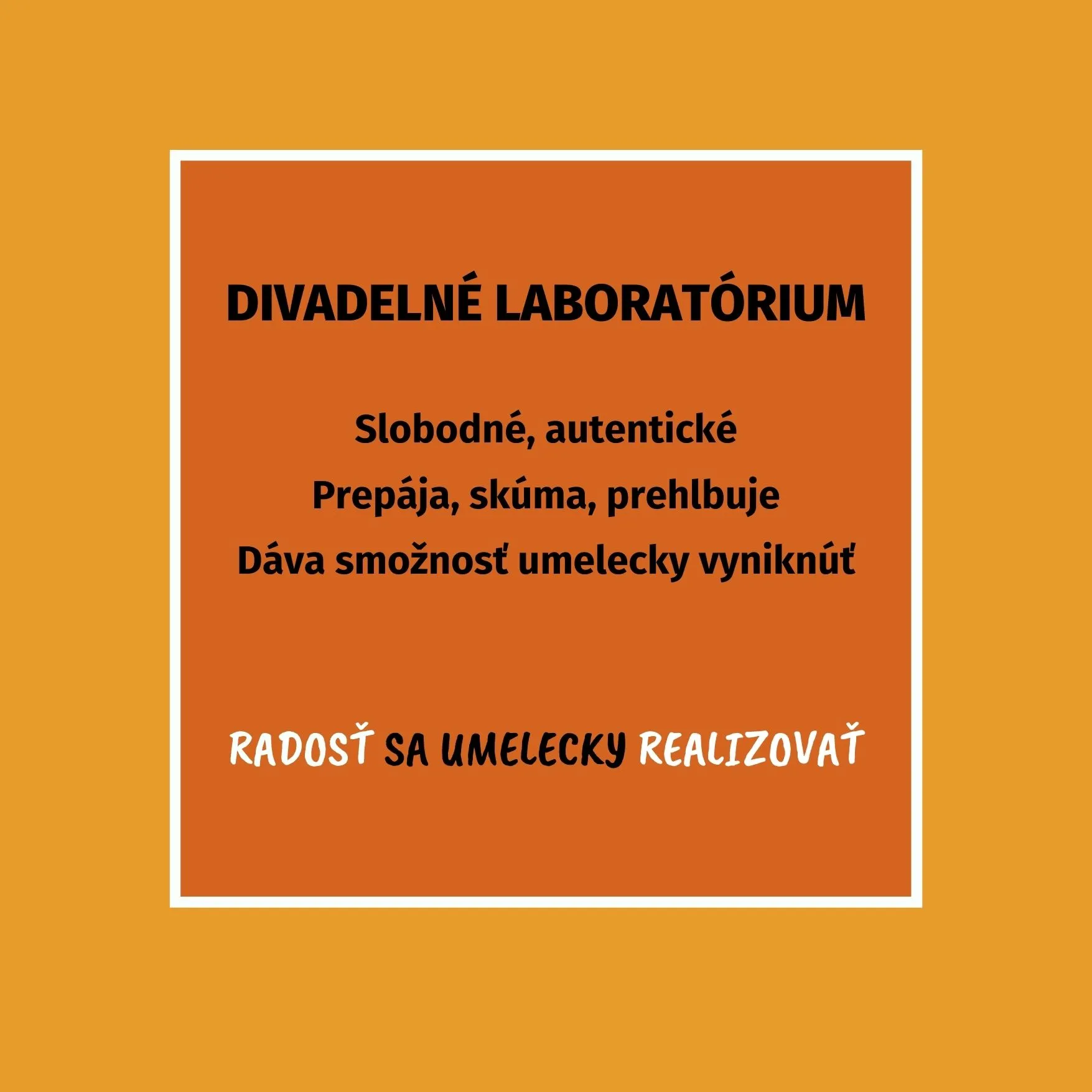 Divadelné laboratórium program